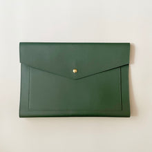 Load image into Gallery viewer, Megan Forest Green Portfolio Clutch
