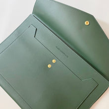 Load image into Gallery viewer, Megan Forest Green Portfolio Clutch
