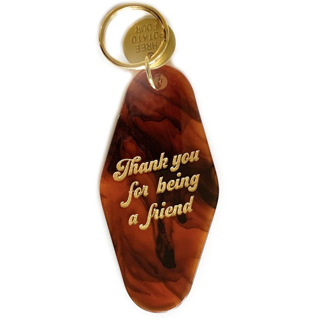 Thank You For Being A Friend Key Tortoise Tag