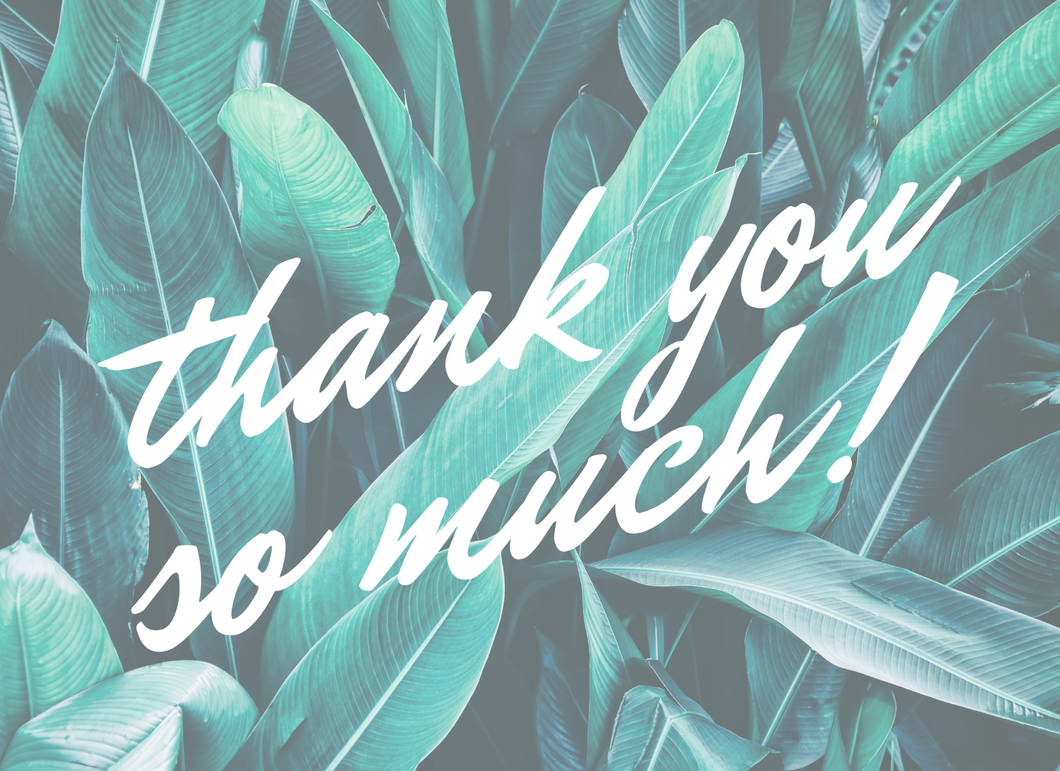 Thank You Card - Palms