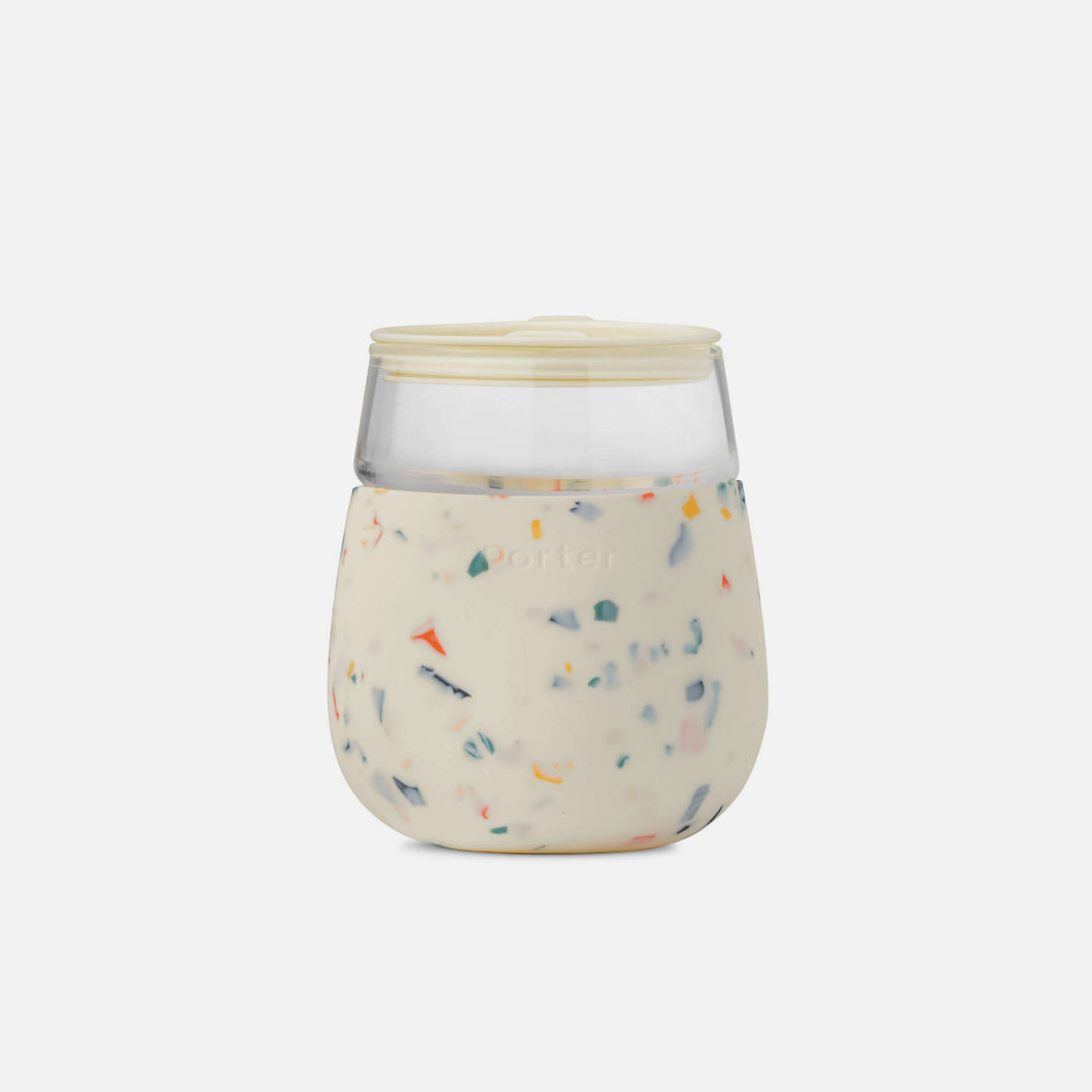 Cream Terrazzo Porter Glass